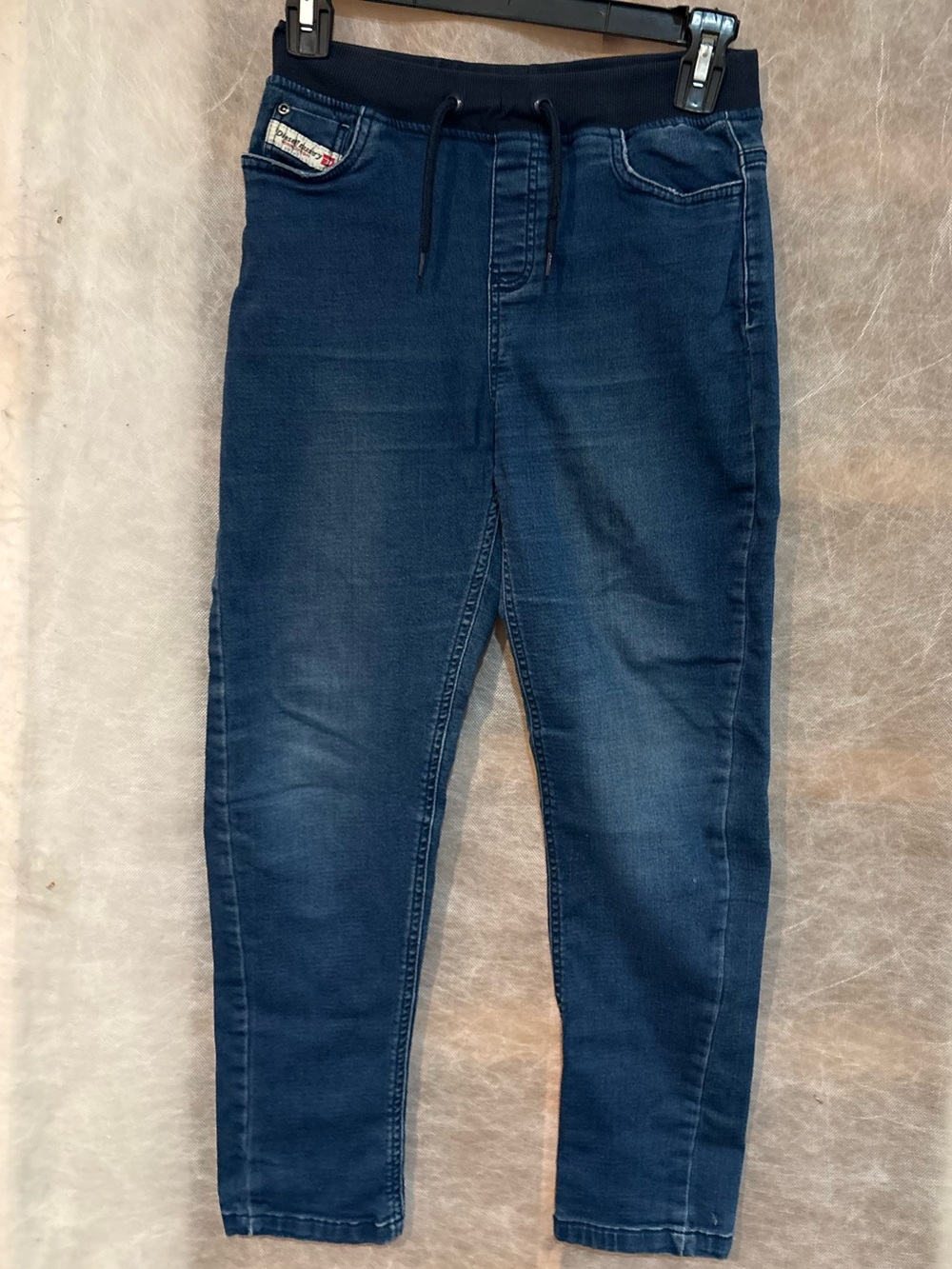 Diesel Dark Blue Kids Denim Joggers with Drawstring